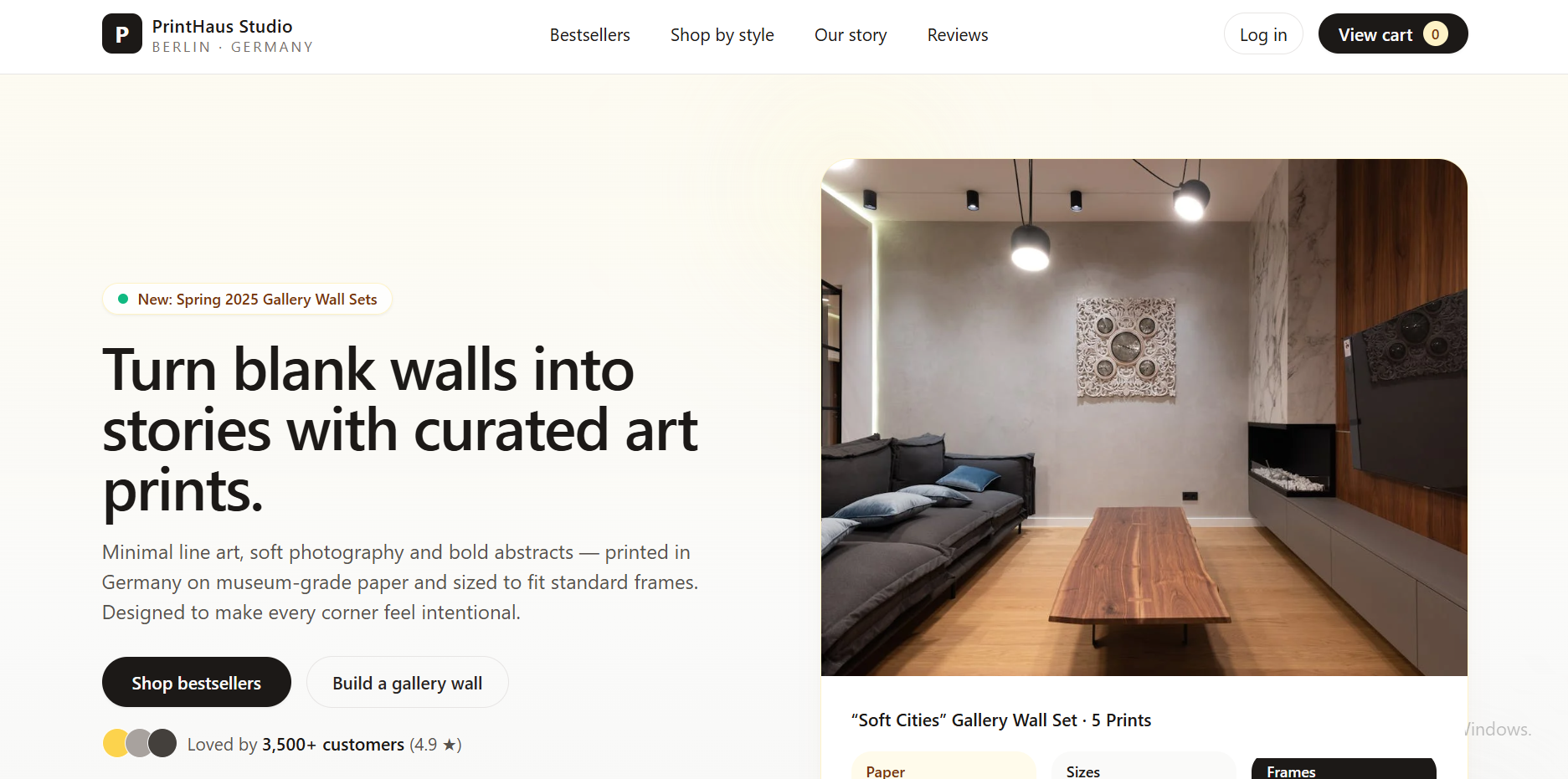 PixelMuse Art – art prints store desktop homepage preview